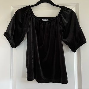 Old Navy Girls Velvet Puff Sleeve Top
